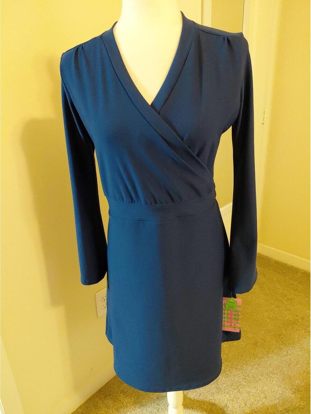 NWT Katherine Way Dress Navy Blue Size XS
